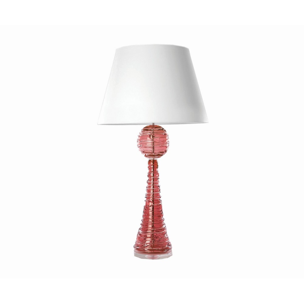 Muffy Crystal Glass Lamp by William Yeoward in Aurora Red